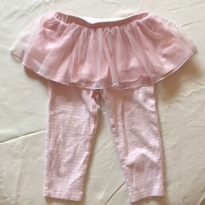 Carter’s pink tutu stripped leggings